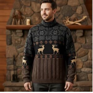 Vintage reindeer snowflake sweater. Pristine condition.